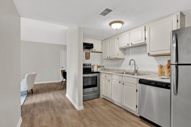 Kitchen with stainless appliances